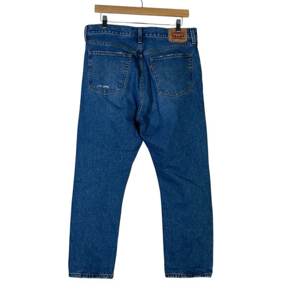 Levi’s 501 Jeans Womens 31 Medium Wash Distressed Rigid High Rise Grunge Y2K - Picture 4 of 7